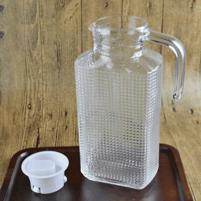 1.8L Ribbed Glass Jug