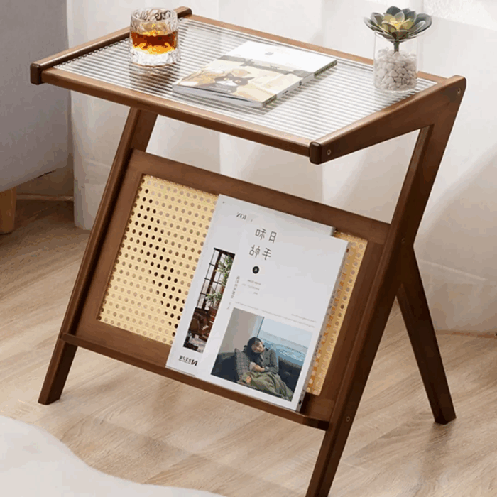 Rattan Side Table / Bedside Table