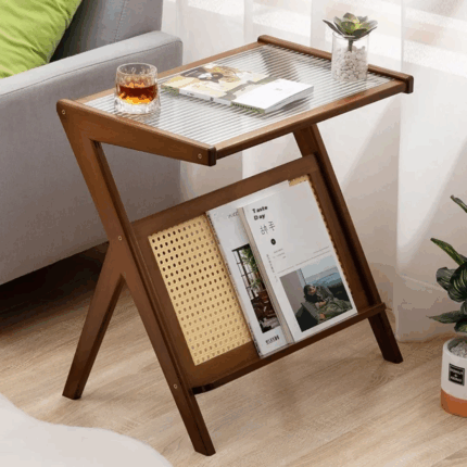 Rattan Side Table / Bedside Table
