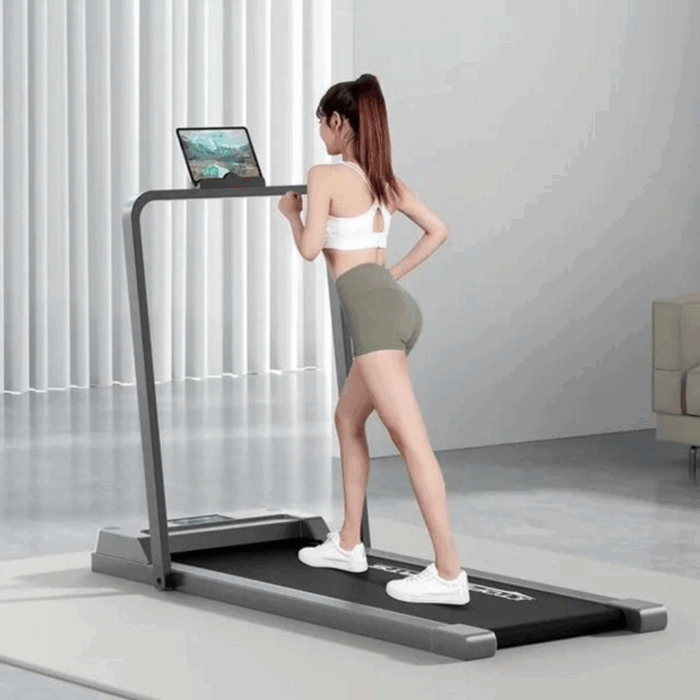 Foldable Walking Pad Treadmill with Handle Bars