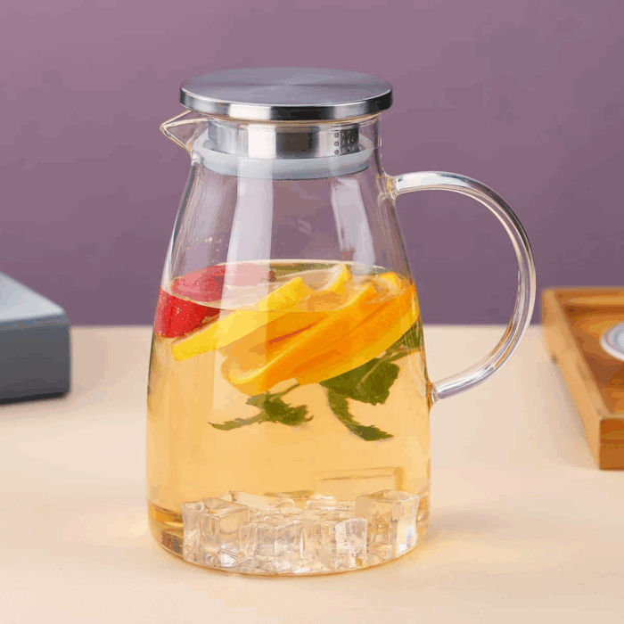 Glass Pitcher for Cold/Hot Beverages