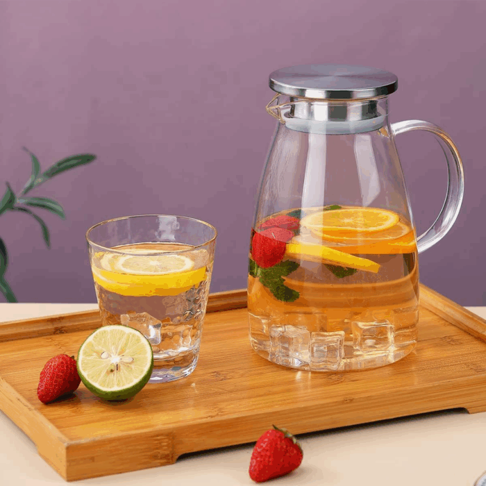 Glass Pitcher for Cold/Hot Beverages