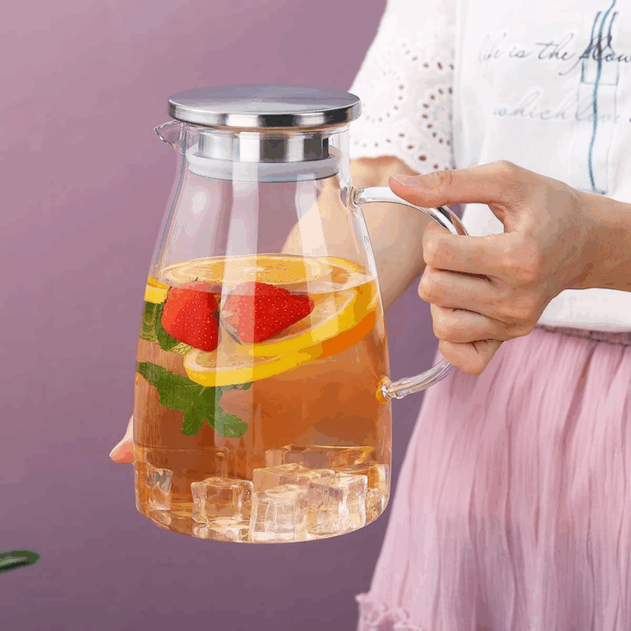 Glass Pitcher for Cold/Hot Beverages