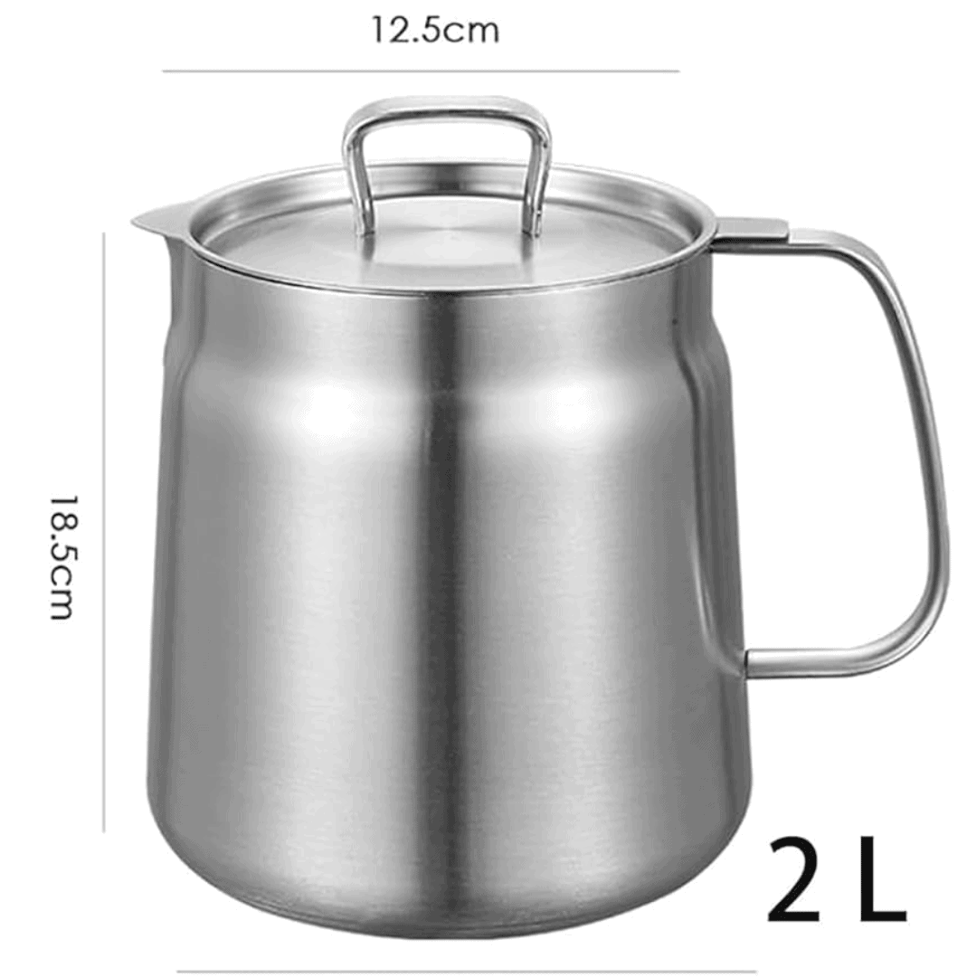 Stainless Steel Oil Strainer Pot with Frying Basket Filter