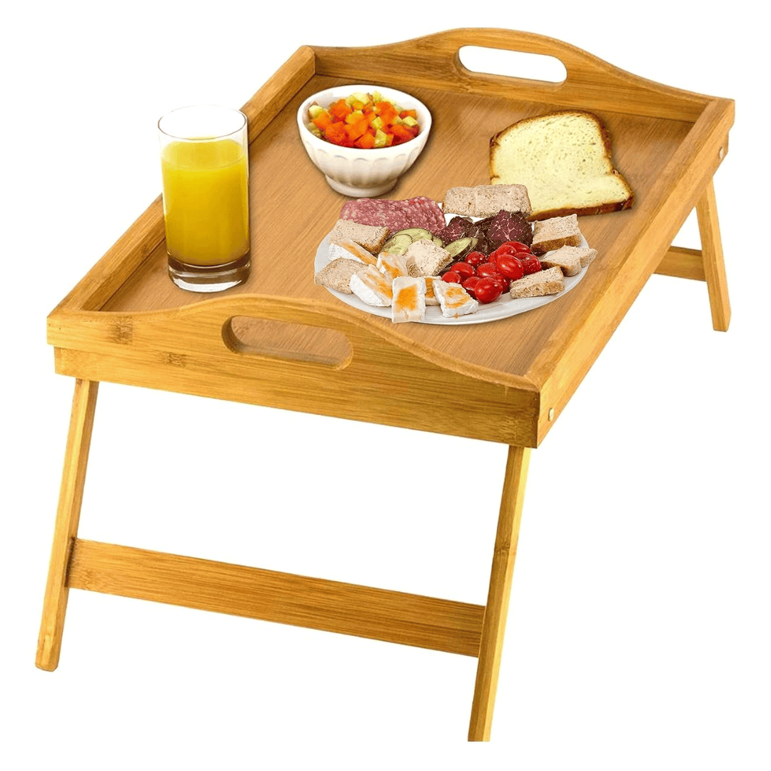 Breakfast in Bed Foldable Bamboo Tray