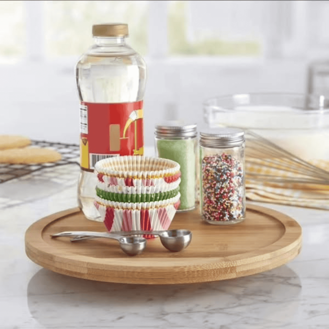 Bamboo Rotating Spice Rack