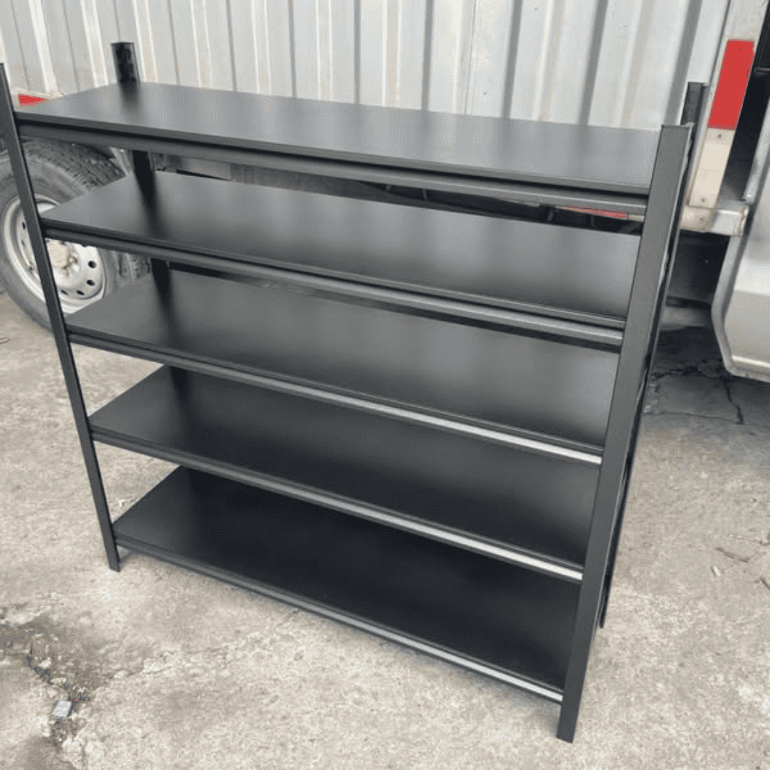 Space-Saving 5-Layer Full Metallic Shoe Rack