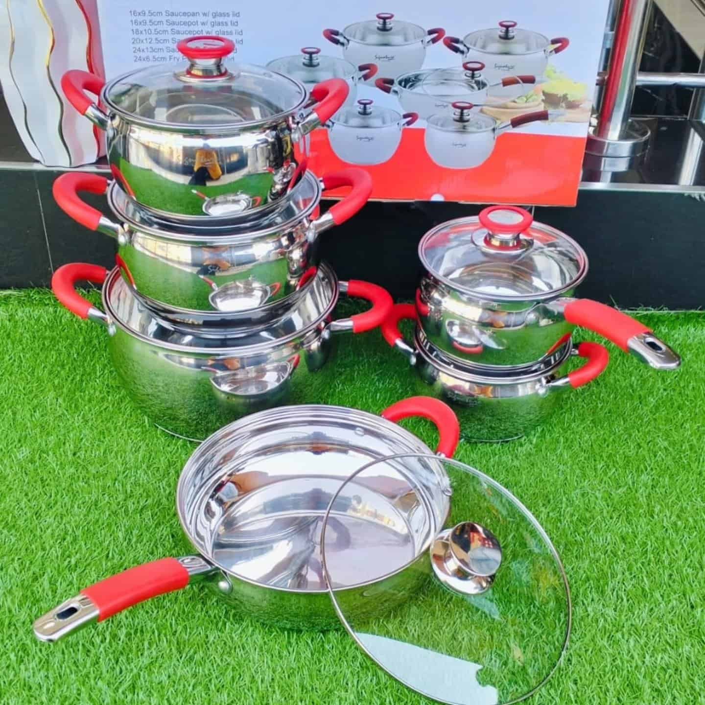 12pcs Stainless Steel Cookware Set