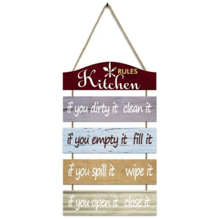 Kitchen Rules Wall Décor