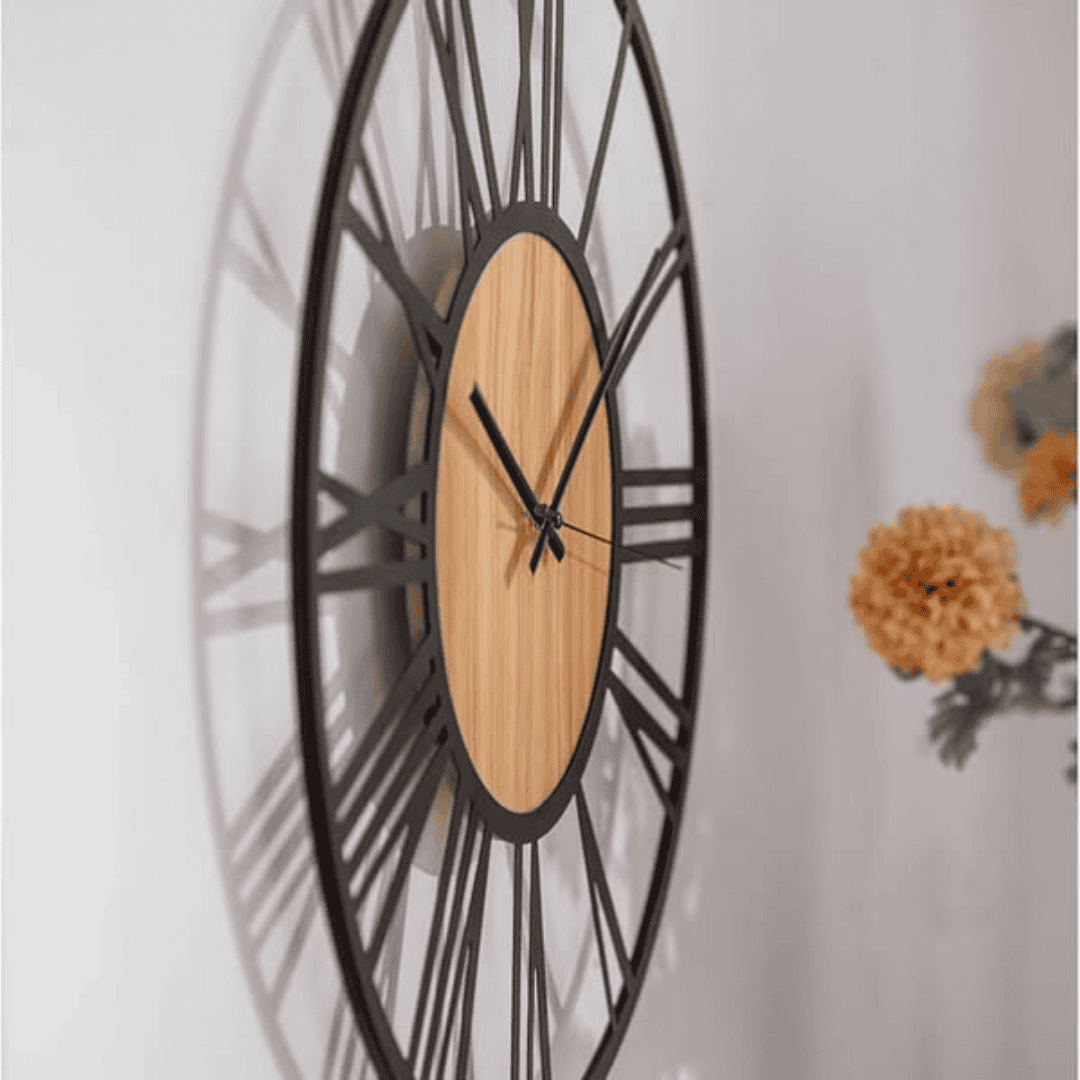 Antique Wall Clock with Bamboo