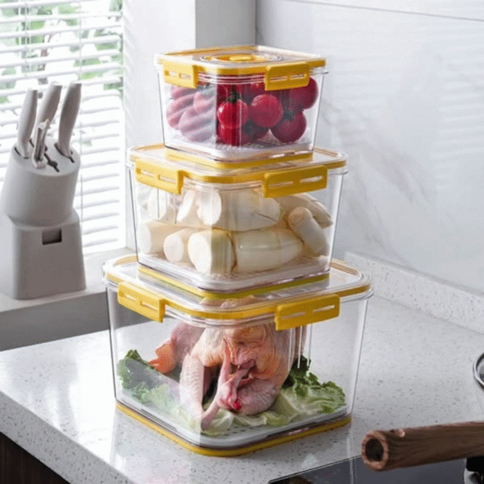 Stackable Household Items 3pcs Stackable Multipurpose Food Storage Containers Organizers - Luvly ...