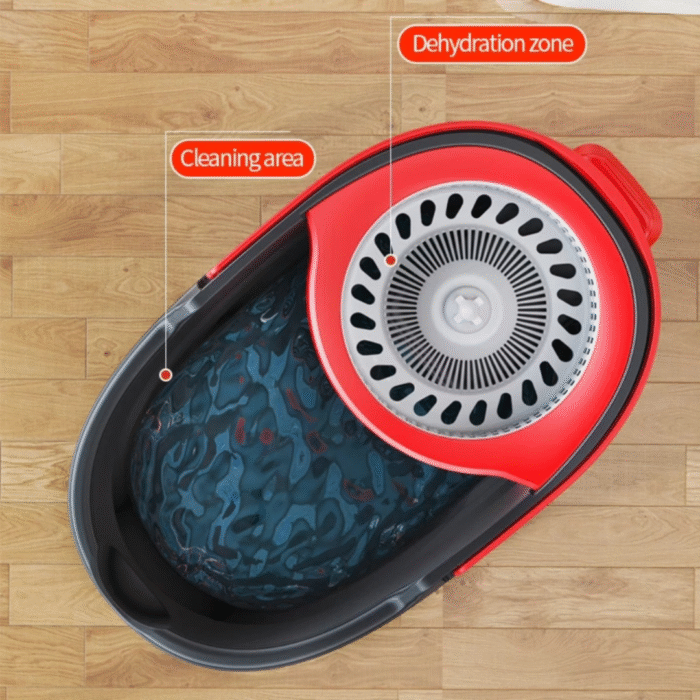 Black Spin Mop Bucket with Foot Pedal