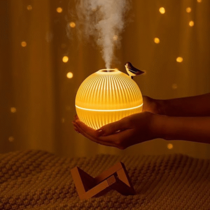 Ultrasonic Air Humidifier Diffuser with Wooden Stand