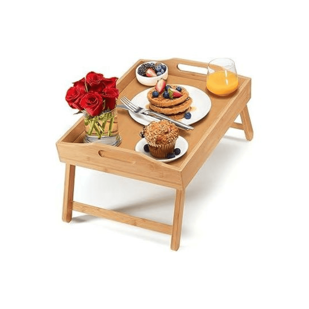 Breakfast in Bed Foldable Bamboo Tray