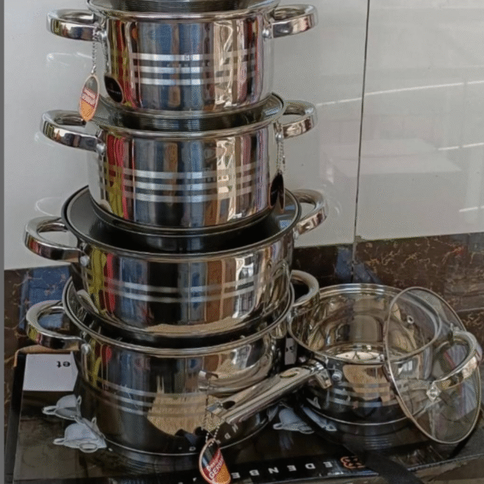 12pcs Stainless Steel Cooking Pots Set