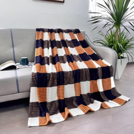 Checked Velvet Fleece Blanket