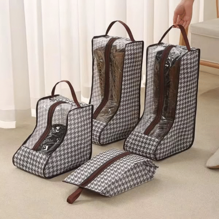 4pcs Boot Shoes Storage Bag Set with Handles