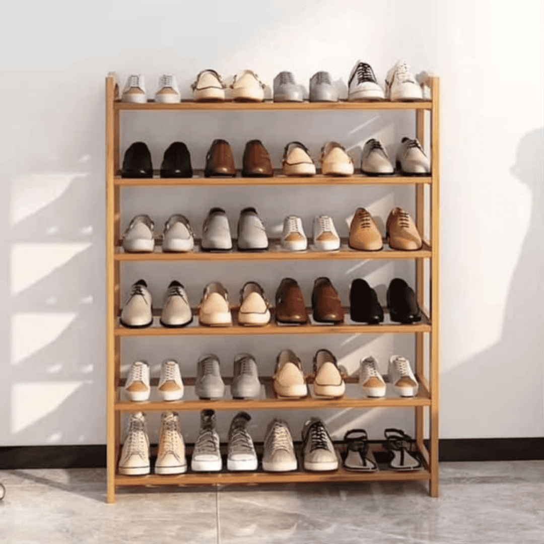 Six-Layer Bamboo Shoe Rack