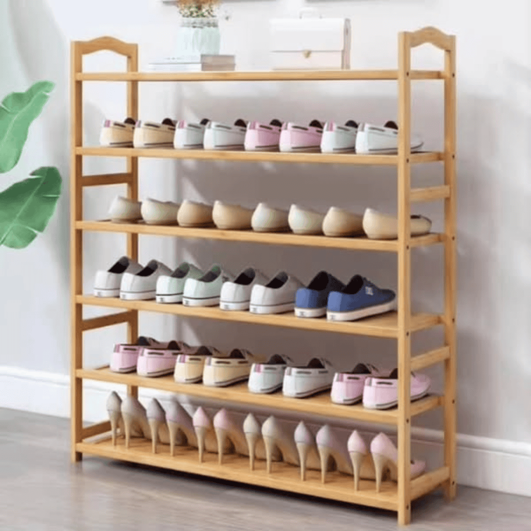 Six-Layer Bamboo Shoe Rack