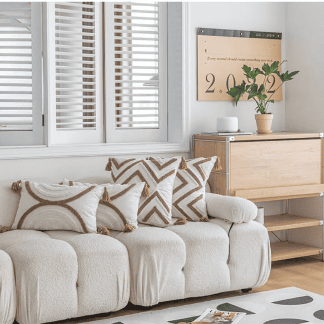 Boho Throw Pillow Covers with Tassels