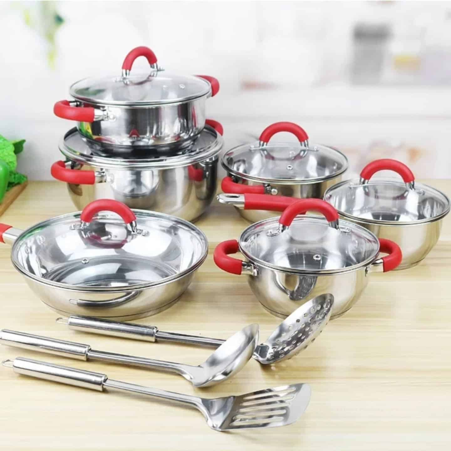 12pcs Stainless Steel Cookware Set