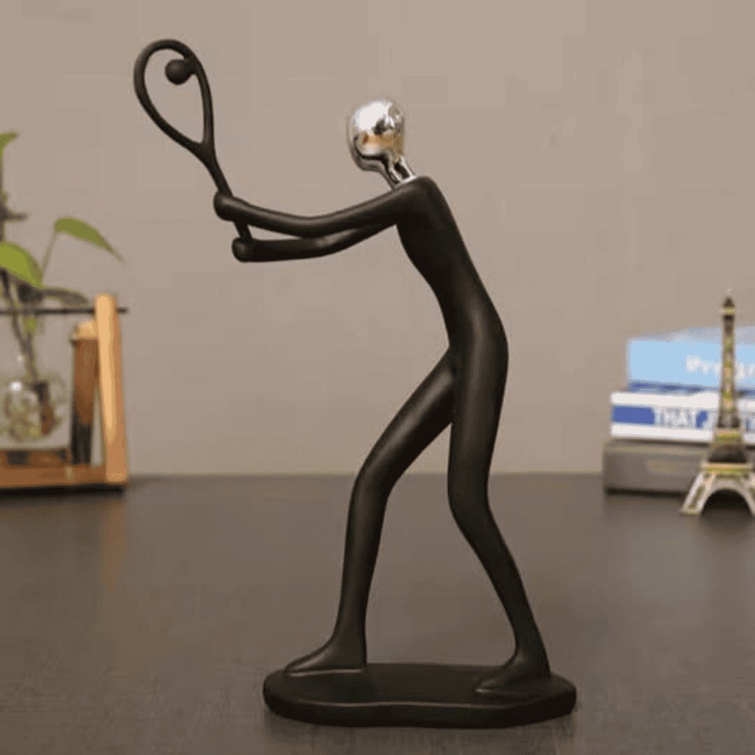 Tennis Sculpture Ceramic Decor Piece