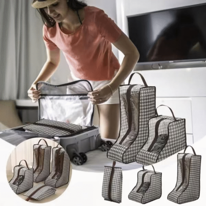 4pcs Boot Shoes Storage Bag Set with Handles