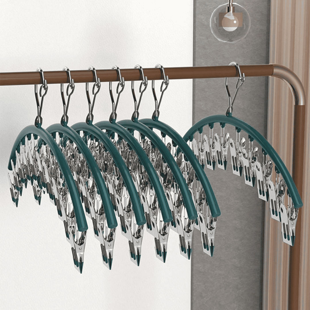 10pcs Stainless Steel Clothes Drying Hanger
