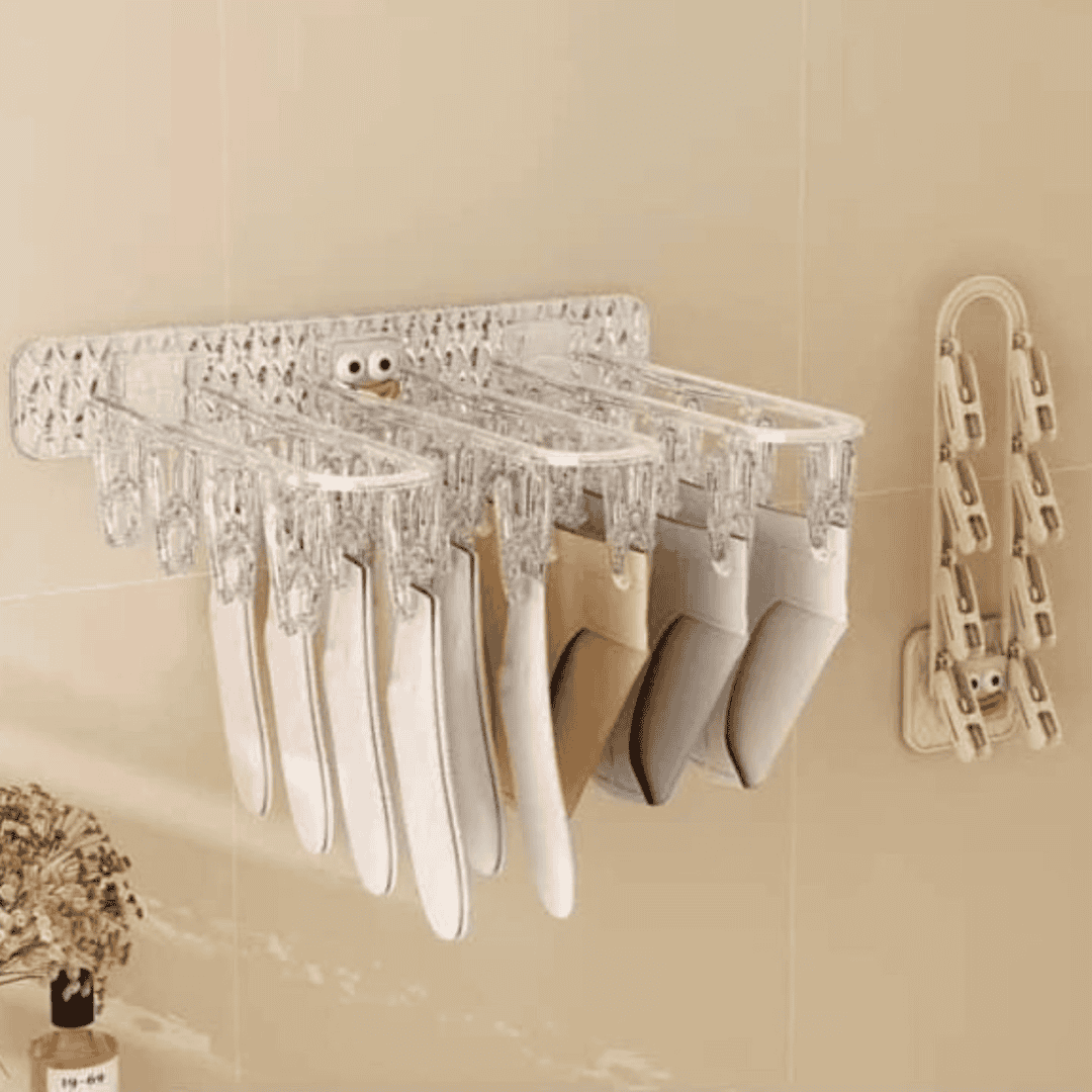 24 Clip Multifunction Wall Folding Cloth Hanger