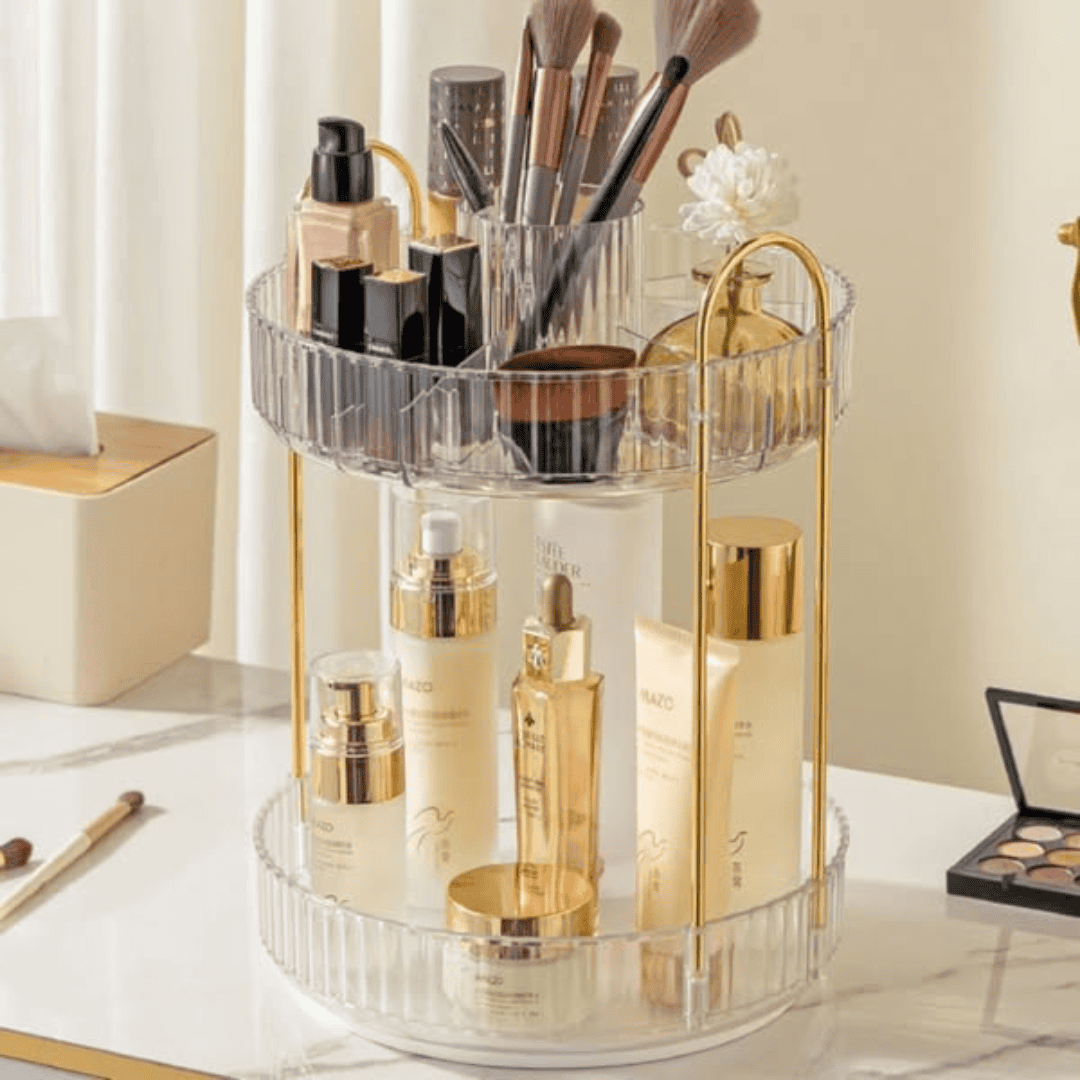2-tier 360 Rotating Makeup Organizer