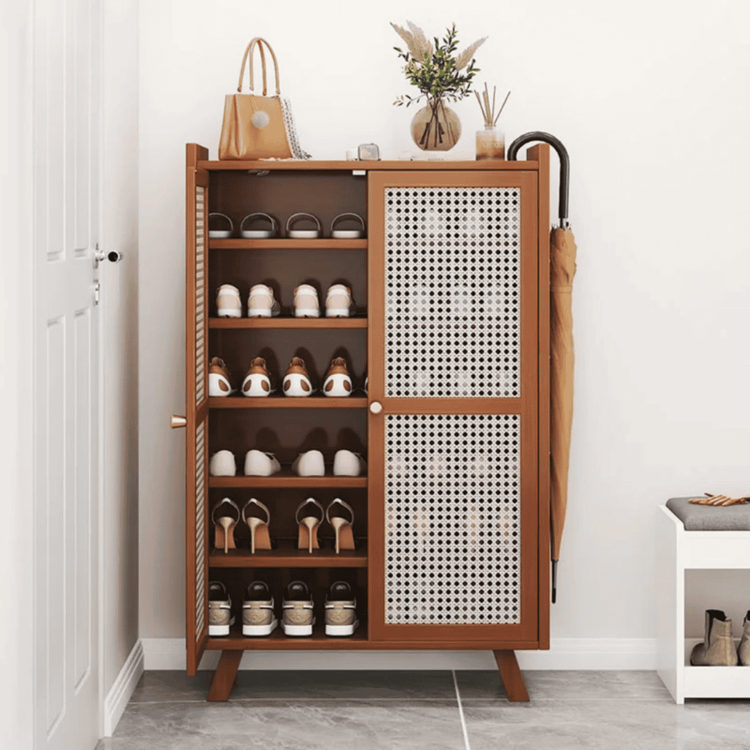 Wooden Bamboo Shoe Rack / Storage Cabinet