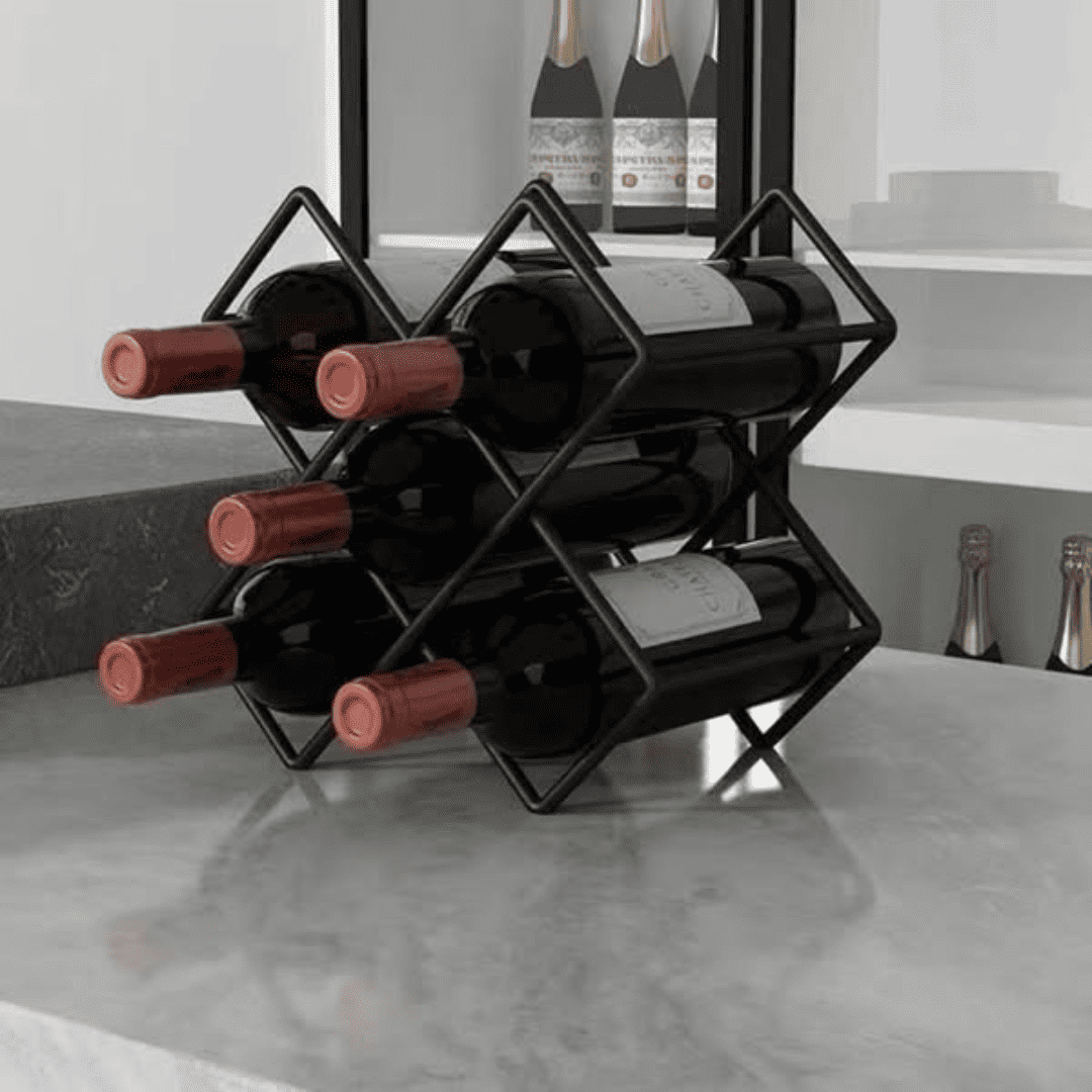 Carbon Metal Wine Holder
