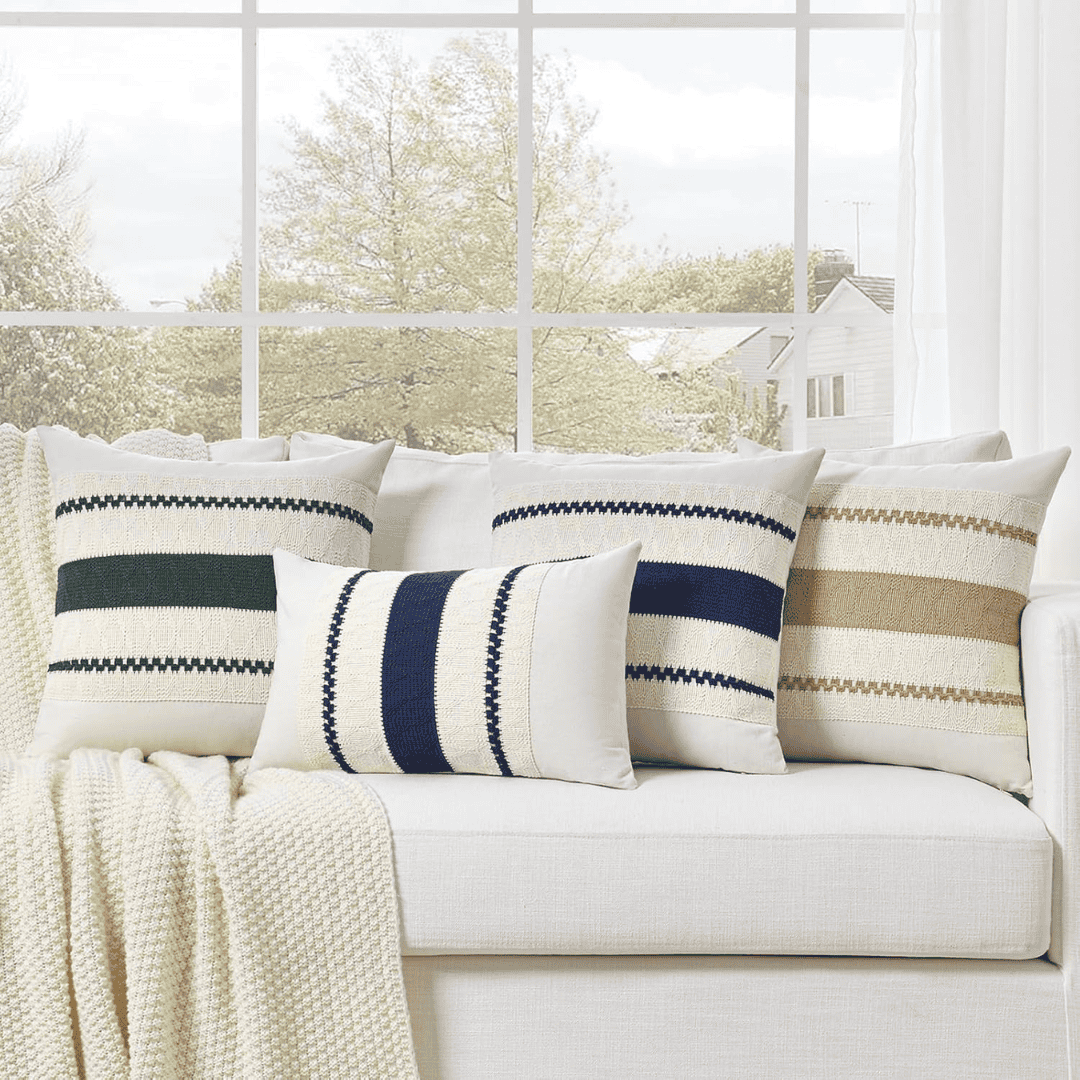 Decorative Pillow Case and Lumbar Pillow Case Set