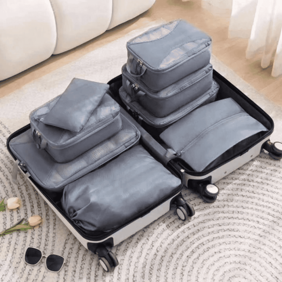 8-piece Travel Suitcase Compression Cubes
