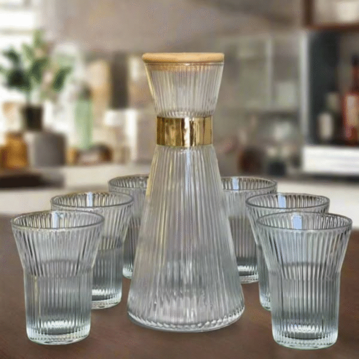 Clear Glass 7Pcs Water Set