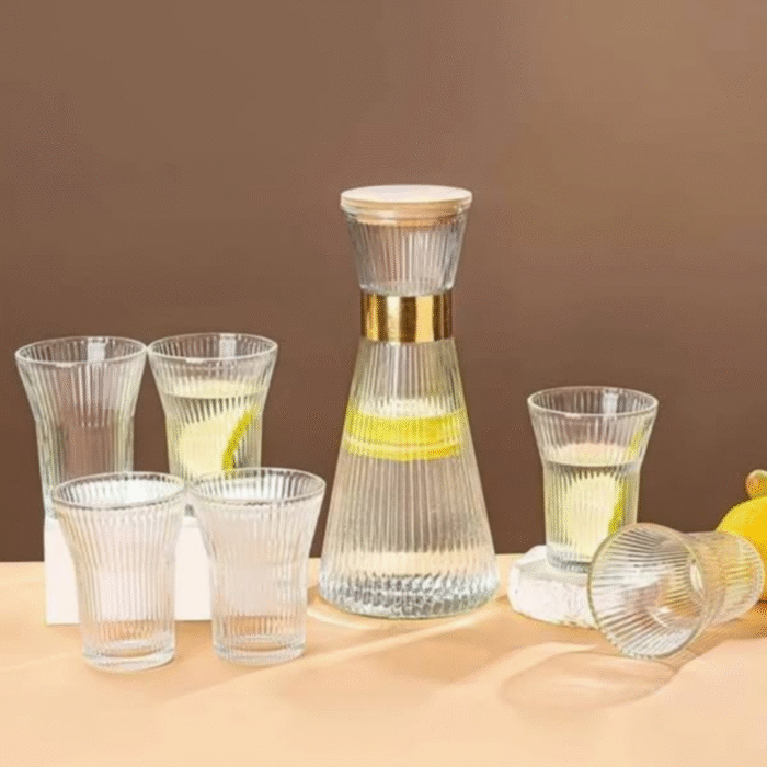 Clear Glass 7Pcs Water Set
