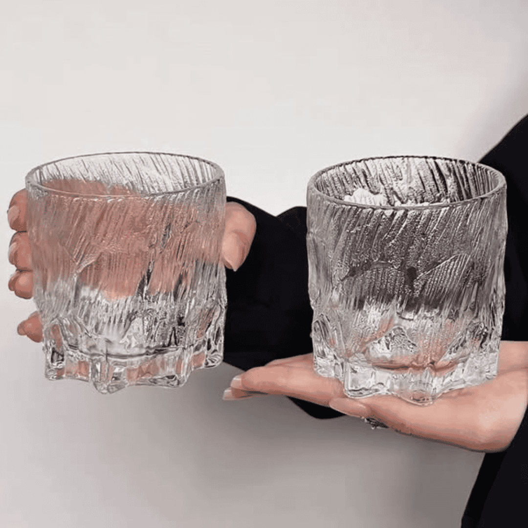 6Pcs Heavy Borosilicate Whiskey Glass