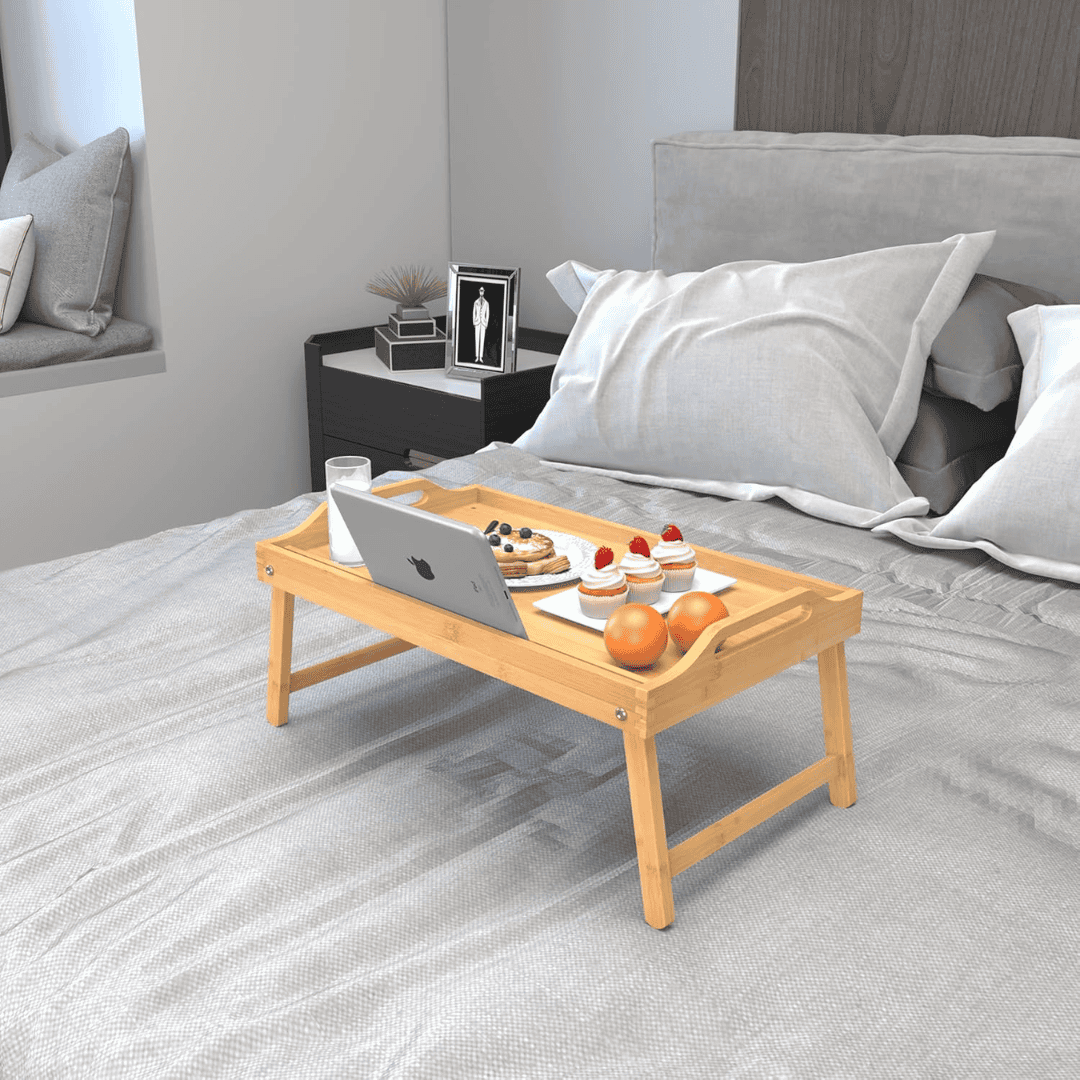 Breakfast in Bed Foldable Bamboo Tray