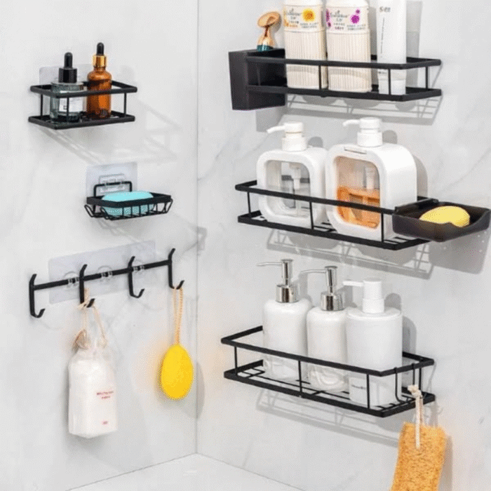 Eight-Piece Bathroom Organizer Set