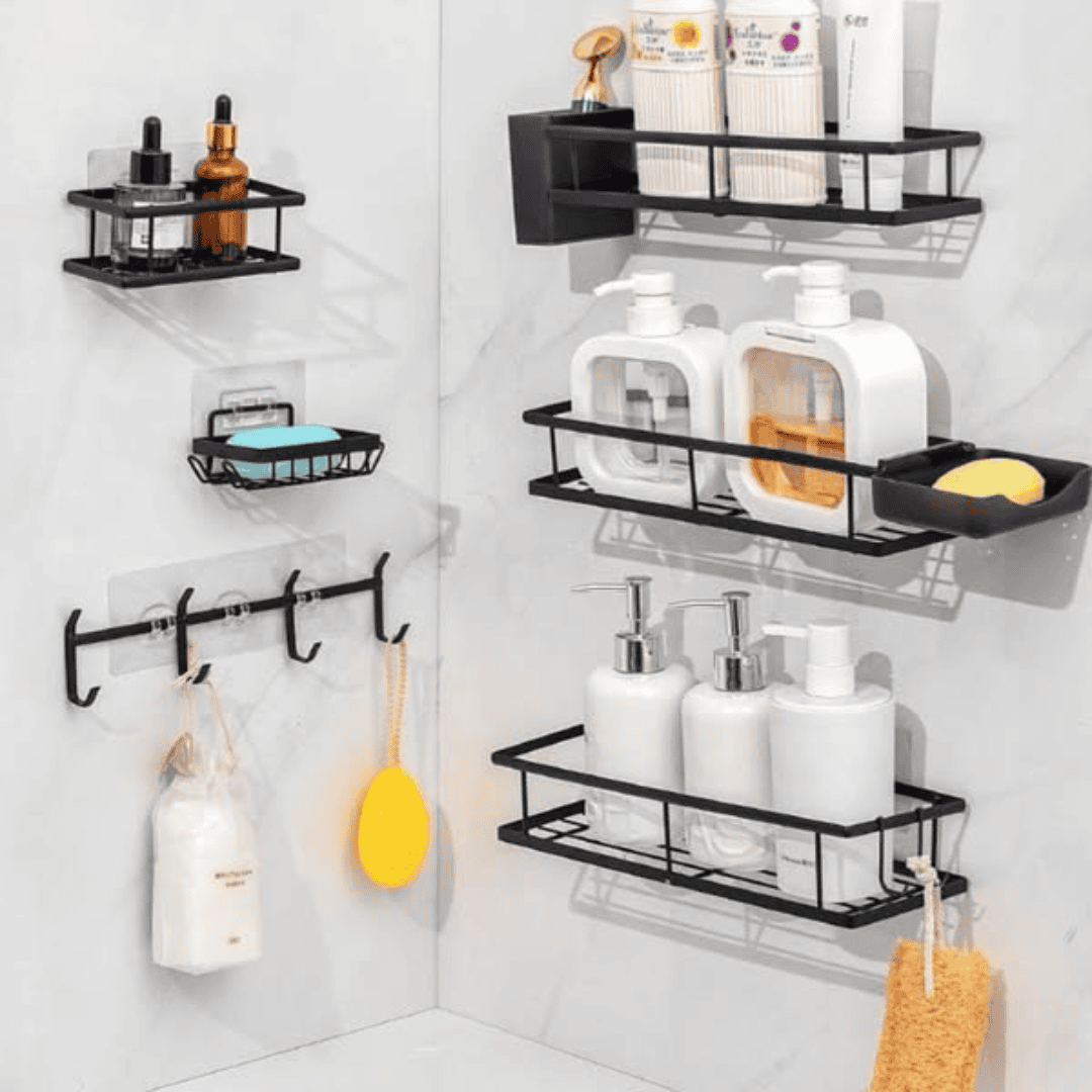 Eight-Piece Bathroom Organizer Set