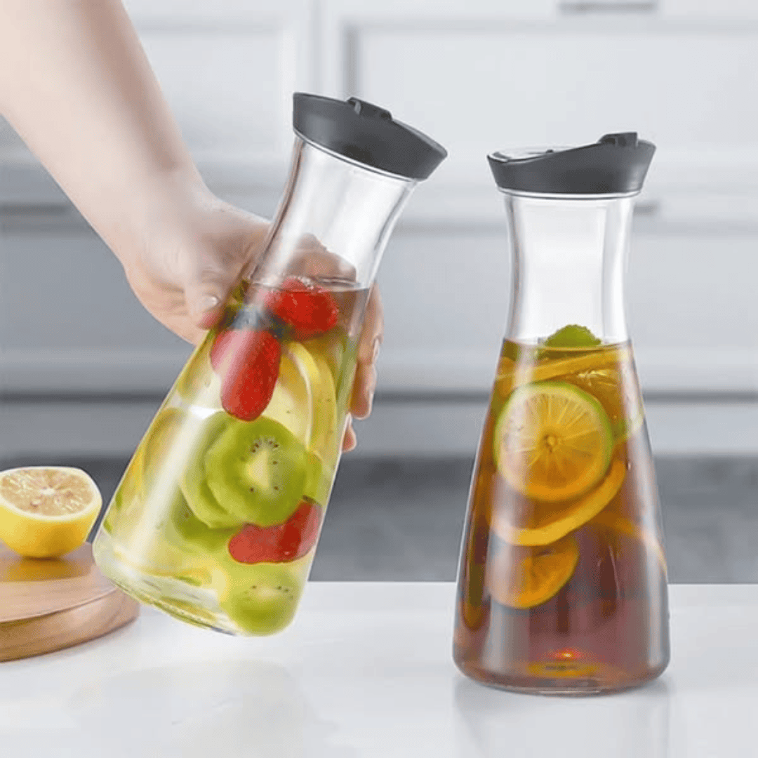 3Pcs Glass Water Pitcher Set