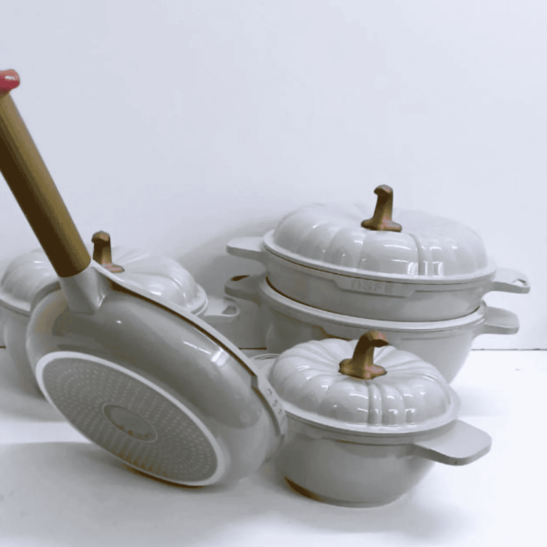 9PCS USFE Pumpkin Granite Cookware Set