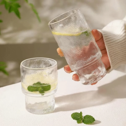 Six-Piece Vintage Iced Glasses