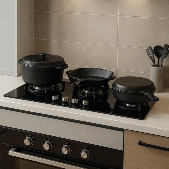 5Pcs Cast Iron Cooking Pots