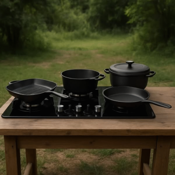 5Pcs Cast Iron Cooking Pots