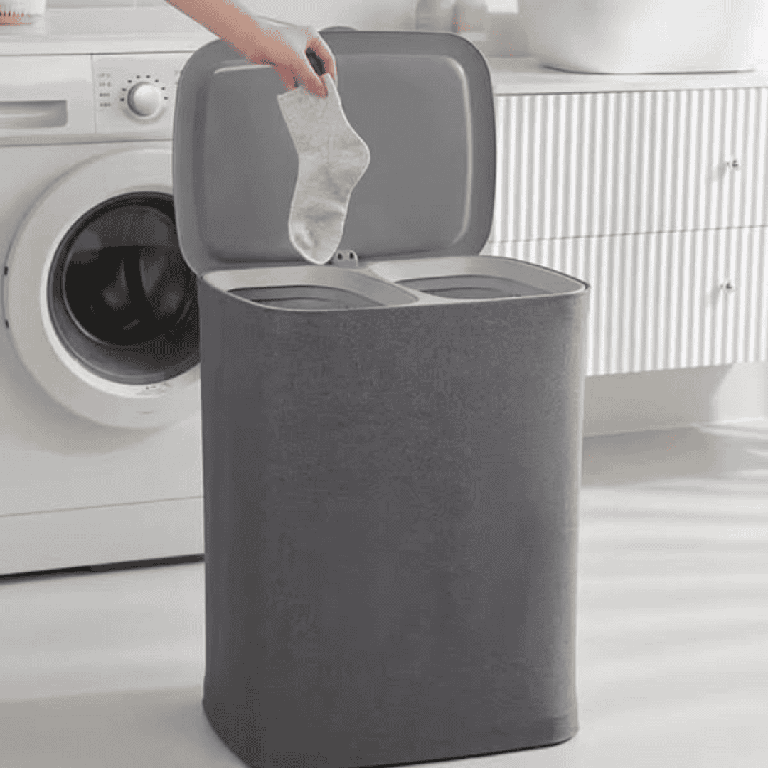 50L Partitioned Laundry Basket