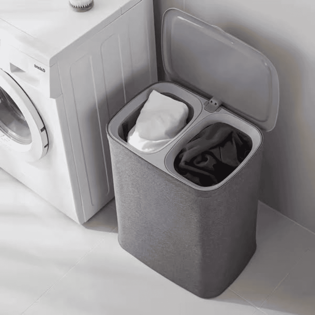 50L Partitioned Laundry Basket