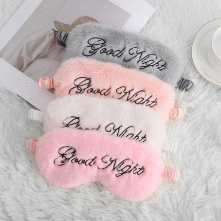 Embroidered Fleece Sleeping Masks