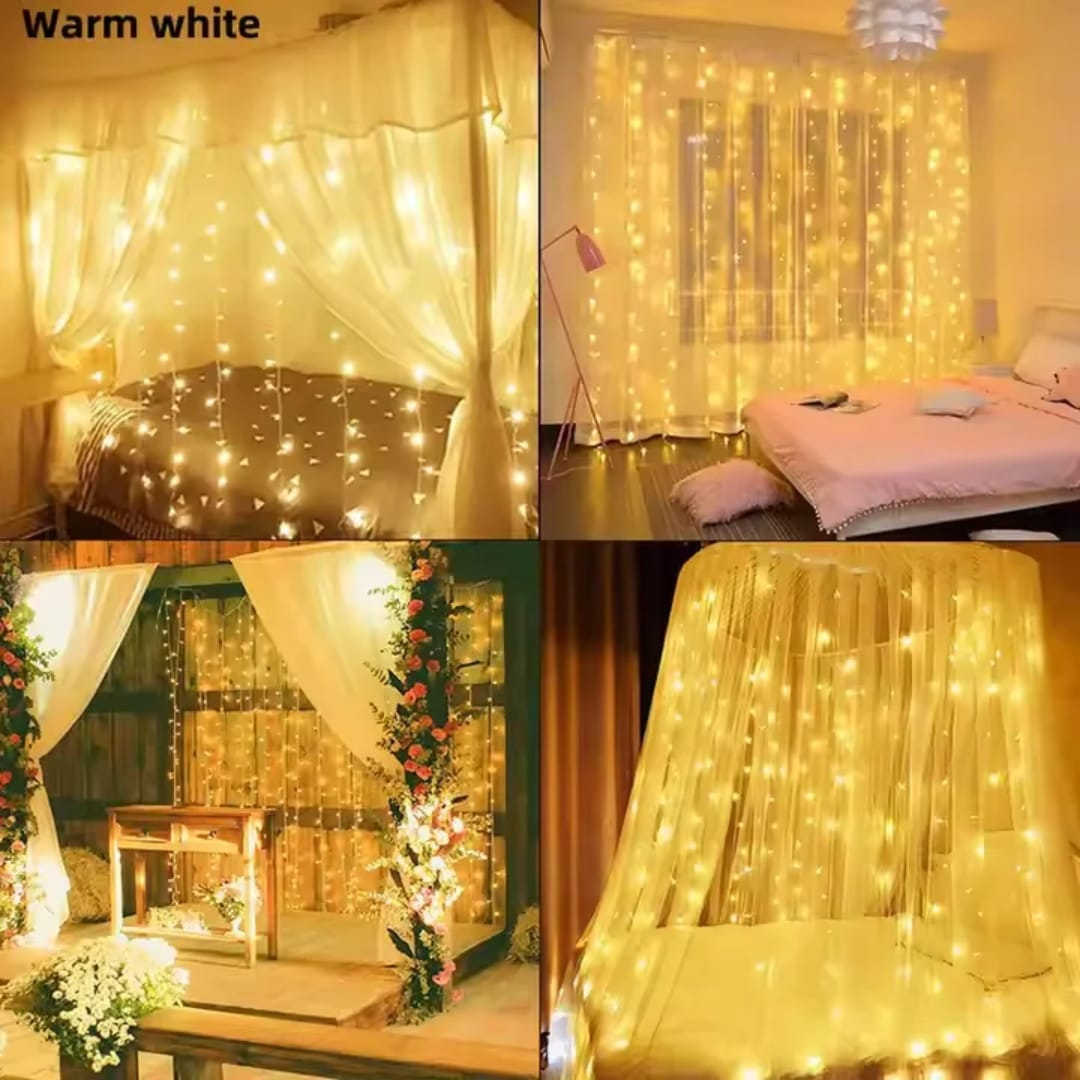 3M × 3M Curtain Lights with Remote