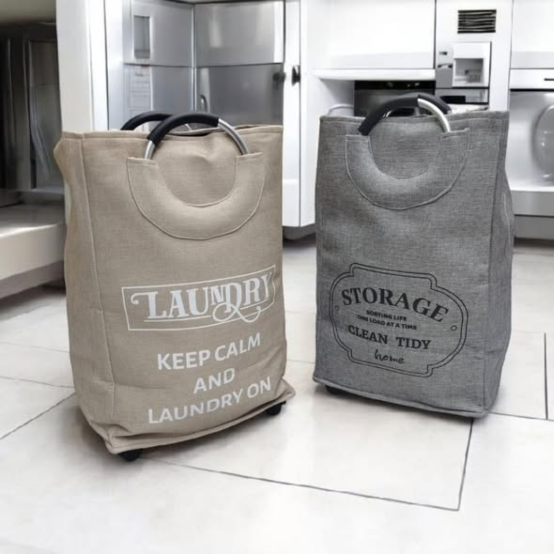 Laundry Basket with Movable Wheels